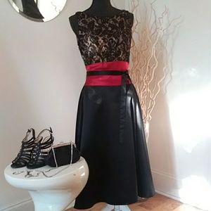 TALBOTS TAFETTA/LACE DRESS SZ 10